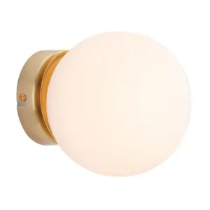 Lana Opal Glass Ball Wall Light, Opal / Brushed Brass by Mercator, a Wall Lighting for sale on Style Sourcebook
