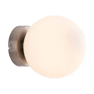 Lana Opal Glass Ball Wall Light, Opal / Satin Nickel by Mercator, a Wall Lighting for sale on Style Sourcebook