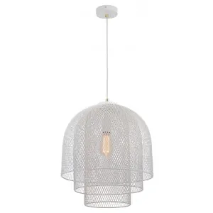 Picton Metal Wire Pendant Light, White by Mercator, a Pendant Lighting for sale on Style Sourcebook