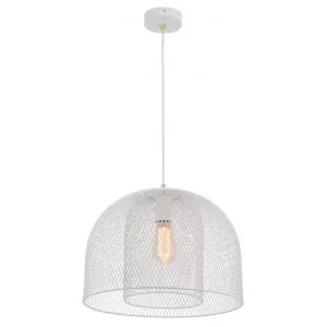 Milford Metal Wire Pendant Light, White by Mercator, a Pendant Lighting for sale on Style Sourcebook