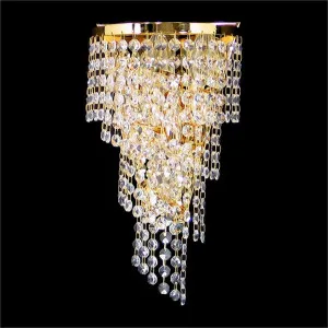 Eos Asfour Crystal Wall Light, 3 Light, Gold by Vencha Lighting, a Wall Lighting for sale on Style Sourcebook