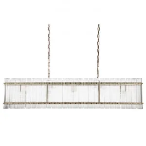 Paloma Glass Pendant Light, Linear, Brass by Cozy Lighting & Living, a Pendant Lighting for sale on Style Sourcebook