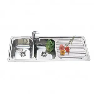 Double Bowl Sink R/H Drainer by Häfele, a Kitchen Sinks for sale on Style Sourcebook