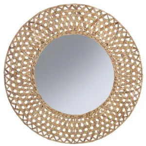 Riviera Water Hyacinth Frame Wall Mirror, 80cm by Amalfi, a Mirrors for sale on Style Sourcebook