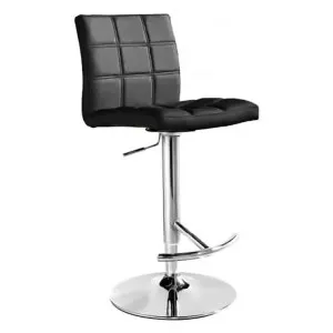 Paso PU Leather Gas Lift Counter / Bar Stool, Black by Ingram Designer, a Bar Stools for sale on Style Sourcebook