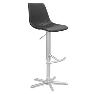 Coval  PU Leather Gas Lift Bar Stool, Black by Ingram Designer, a Bar Stools for sale on Style Sourcebook