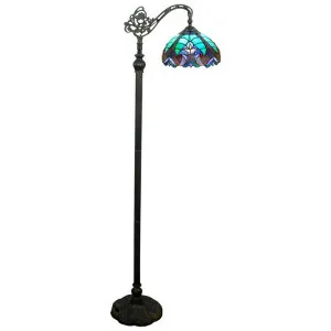 Ebor Tiffany Stained Glass Edwardian Floor Lamp, Teal by Tiffany Light House, a Floor Lamps for sale on Style Sourcebook