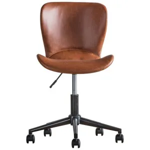 Arasi PU Leather Swivel Office Chair, Brown by Franklin Higgins, a Chairs for sale on Style Sourcebook