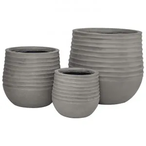 Ryker 3 Piece Stonelite Planter Set by Rogue, a Plant Holders for sale on Style Sourcebook