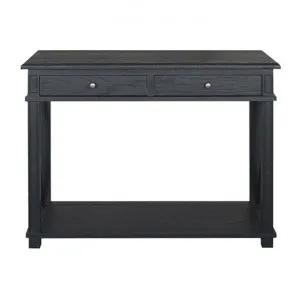 Phyllis Oak Timber 2 Drawer Console Table, 110cm, Black Oak by Manoir Chene, a Console Table for sale on Style Sourcebook