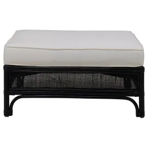 Sunbury Ottoman in Black Rattan by OzDesignFurniture, a Ottomans for sale on Style Sourcebook