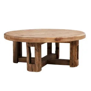 Southport Round Coffee Table 90cm in Reclaimed Pine by OzDesignFurniture, a Coffee Table for sale on Style Sourcebook