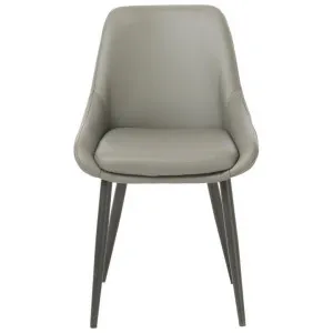 Frobisher Faux Leather Dining Chair, Grey by Viterbo Modern Furniture, a Dining Chairs for sale on Style Sourcebook