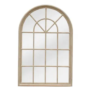 Hamptons Cottage Wooden Frame Lattice Arched Wall Mirror, 150cm, Natural by Florabelle, a Mirrors for sale on Style Sourcebook
