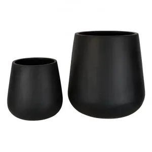Tran 2 Piece Planter Set, Black by Florabelle, a Plant Holders for sale on Style Sourcebook