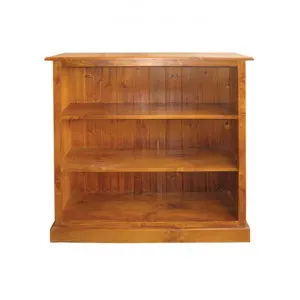 LA New Zealand Pine Timber Low Bookcase, 90cm, Blackwood by ELITEFine Home, a Bookshelves for sale on Style Sourcebook