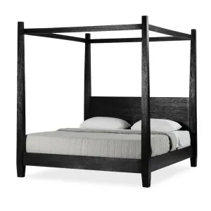 Retreat Queen Bed Frame in Mangowood Ebony by OZ Design, a Beds & Bed Frames for sale on Style Sourcebook
