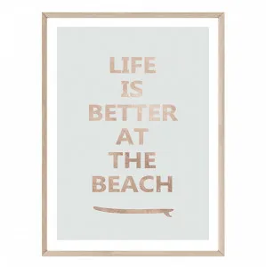 Life is Better at the Beach (pale blue) by Boho Art & Styling, a Prints for sale on Style Sourcebook