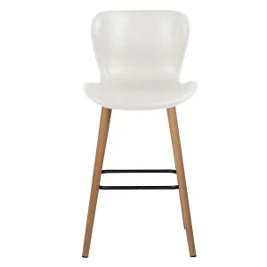 Batilda Bar Chair in White PU / Oak Leg by OzDesignFurniture, a Bar Stools for sale on Style Sourcebook