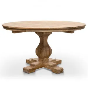 Mallory Reclaimed Elm Timber Round Dining Table, 140cm, Natural by Conception Living, a Dining Tables for sale on Style Sourcebook