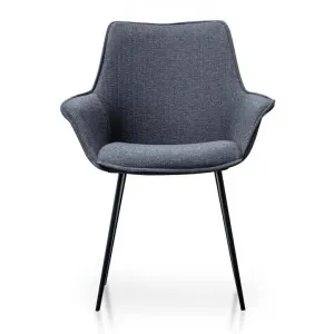 Baldivis Fabric Dining Armchair, Set of 2, Charcoal Grey by Conception Living, a Dining Chairs for sale on Style Sourcebook