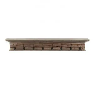 Halifax Mahogany Timber Coat Rack, 130cm, Washed Brown by Novasolo, a Wall Shelves & Hooks for sale on Style Sourcebook