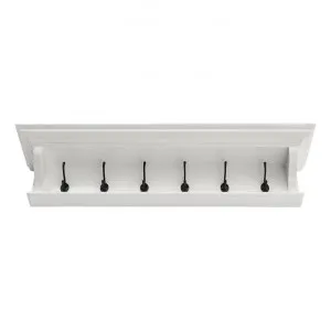 Halifax Mahogany Timber Coat Rack, 100cm, White by Novasolo, a Wall Shelves & Hooks for sale on Style Sourcebook