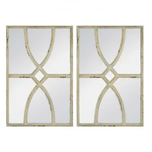 Varon 2 Piece Carved Fir Wood Framed Wall Mirror Set, 60cm by Philuxe Home, a Mirrors for sale on Style Sourcebook