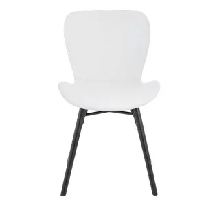 Batilda Dining Chair in White PU / Black Leg by OzDesignFurniture, a Dining Chairs for sale on Style Sourcebook