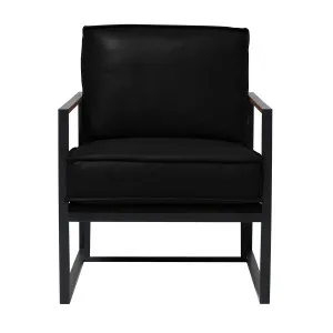 Hugo Designer Chair in Leather Black by OzDesignFurniture, a Chairs for sale on Style Sourcebook