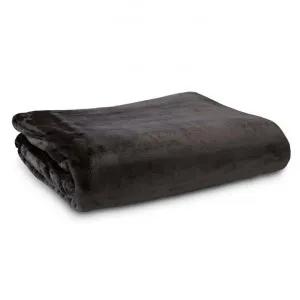 Ardor Boudoir Lucia Luxury Velvet Plush Blanket, 180x240cm, Charcoal by Ardor Boudoir, a Throws for sale on Style Sourcebook