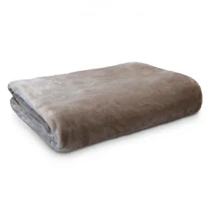 Ardor Boudoir Lucia Luxury Velvet Plush Blanket, 180x240cm, Stone by Ardor Boudoir, a Throws for sale on Style Sourcebook