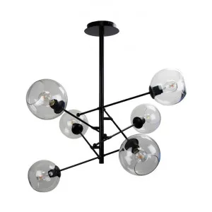 Ripley Metal & Glass Pendant Light, Black by Oriel Lighting, a Pendant Lighting for sale on Style Sourcebook