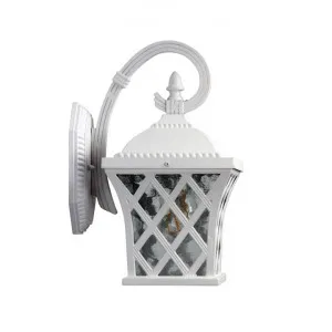 Fairview IP44 Outdoor Metal Coach Wall Lantern, White by Oriel Lighting, a Outdoor Lighting for sale on Style Sourcebook