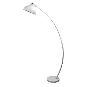 Lago Metal Arc Floor Lamp, White by Oriel Lighting, a Floor Lamps for sale on Style Sourcebook
