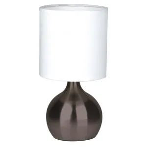 Lotti Touch Table Lamp, Gunmetal by Oriel Lighting, a Table & Bedside Lamps for sale on Style Sourcebook