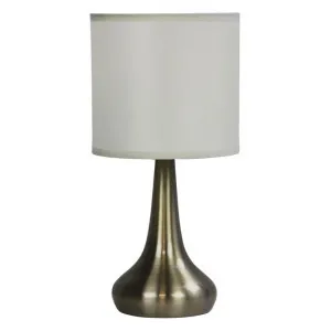 Lola Touch Table Lamp, Antique Brass by Oriel Lighting, a Table & Bedside Lamps for sale on Style Sourcebook