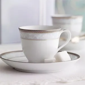 Noritake Hampshire Platinum Fine Porcelain Teacup & Saucer Set by Noritake, a Cups & Mugs for sale on Style Sourcebook