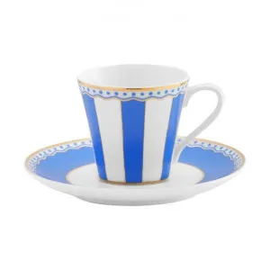 Noritake Carnivale Fine Porcelain Espresso Cup & Saucer Set, Dark Blue by Noritake, a Cups & Mugs for sale on Style Sourcebook
