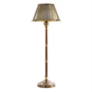 Delaware Metal & Timber Table Lamp - Natural/Brass by Emac & Lawton, a Table & Bedside Lamps for sale on Style Sourcebook