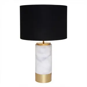 Paola Marble Base Table Lamp, White / Black by Cozy Lighting & Living, a Table & Bedside Lamps for sale on Style Sourcebook