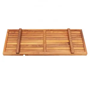 Archie Solid Teak Timber Bath Caddy by Millesime, a Shelves & Soap Baskets for sale on Style Sourcebook