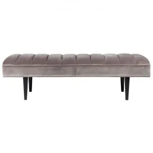 Central Park Velvet Fabric Ottoman Bench, 160cm, Charcoal by Cozy Lighting & Living, a Ottomans for sale on Style Sourcebook