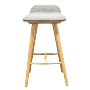 Corgi Fabric & Wood Counter Stool, Grey / Natural by Conception Living, a Bar Stools for sale on Style Sourcebook