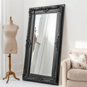 Violet Baroque Floor Mirror, 185cm, Black by Casa Bella, a Mirrors for sale on Style Sourcebook