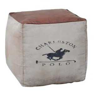 Charleston Polo Recycled Canvas Square Ottoman by Philbee Interiors, a Ottomans for sale on Style Sourcebook