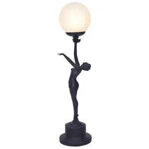 Bernice Lady Figurine Decor Lamp, Black by GG Bros, a Table & Bedside Lamps for sale on Style Sourcebook