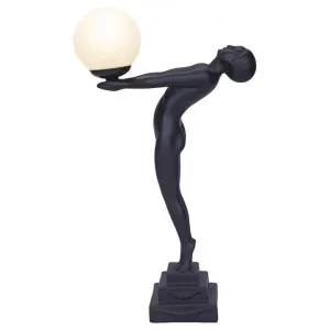Doris Lady Figurine Decor Lamp, Black by GG Bros, a Table & Bedside Lamps for sale on Style Sourcebook