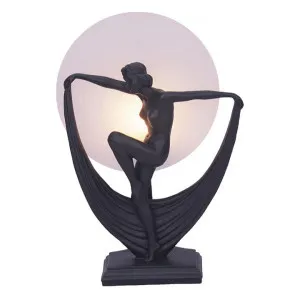 Dancer Greta Lady Figurine Decor Lamp, Black by GG Bros, a Table & Bedside Lamps for sale on Style Sourcebook