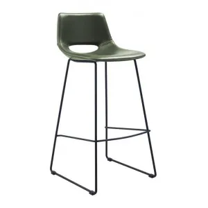 Amarco PU Leather Counter Stool, Green by El Diseno, a Bar Stools for sale on Style Sourcebook